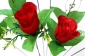 А247/4 Букет бутонов розы бархатных 9 г. с кашкой, 60 см, уп.20 - 42B