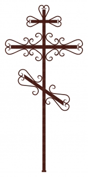 Крест ажурный средний покраска антик