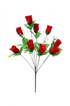 А247/4 Букет бутонов розы бархатных 9 г. с кашкой, 60 см, уп.20 - 11Д (Р)