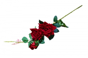 Ц303/2 Ветка розы остролистой 2г.+1 бут., 80 см, уп.36